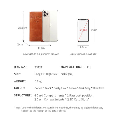 Ramona | Multifunctional Anti-Theft Passport Holder Wallet 6
