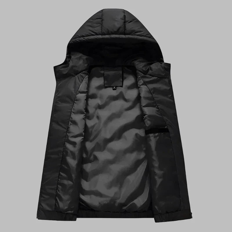 Jack Hooded Bodywarmer | Padded Ultralight Mid-Jacket Gilet with Hood for Men-3
