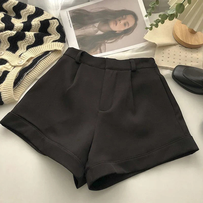 ANDREA | Elegant High Waist Shorts-2