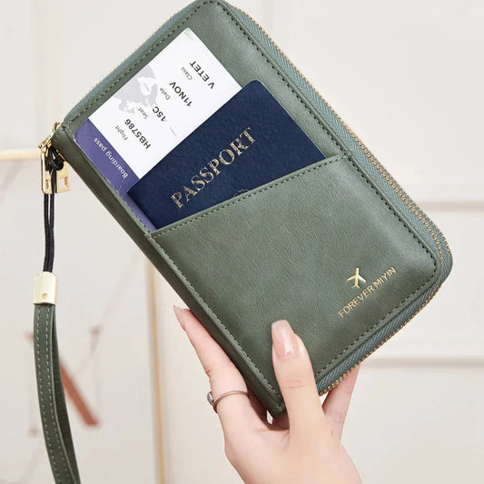 Valery | RFID-blocking passport holder with carrying strap 1