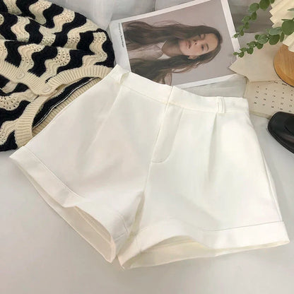 ANDREA | Elegant High Waist Shorts-4