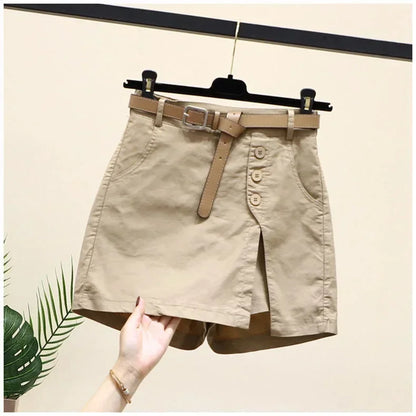 SUZY | Pure Cotton A-line Casual Shorts for Women-6