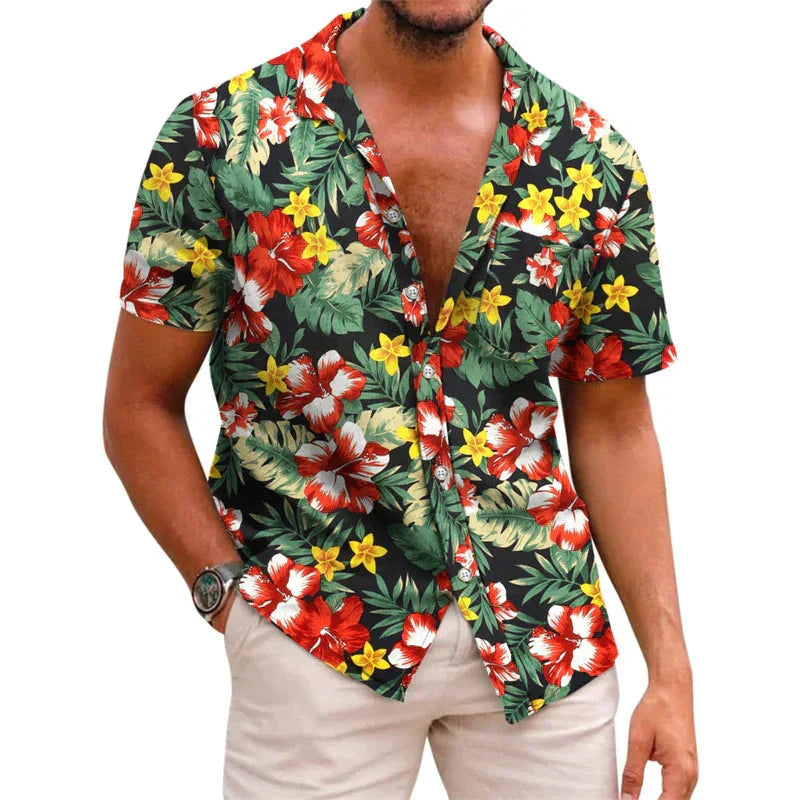AARON | Floral Shirt for Men-5