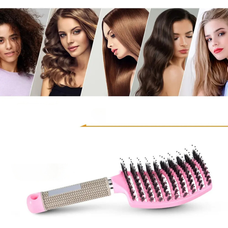 SilkyDetangle Comb - Bristle & Nylon Hairbrush for Effortless Styling 6