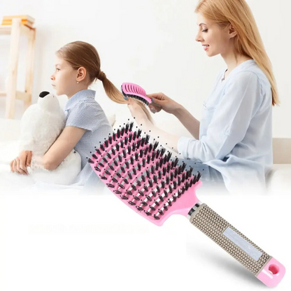 SilkyDetangle Comb - Bristle & Nylon Hairbrush for Effortless Styling 8