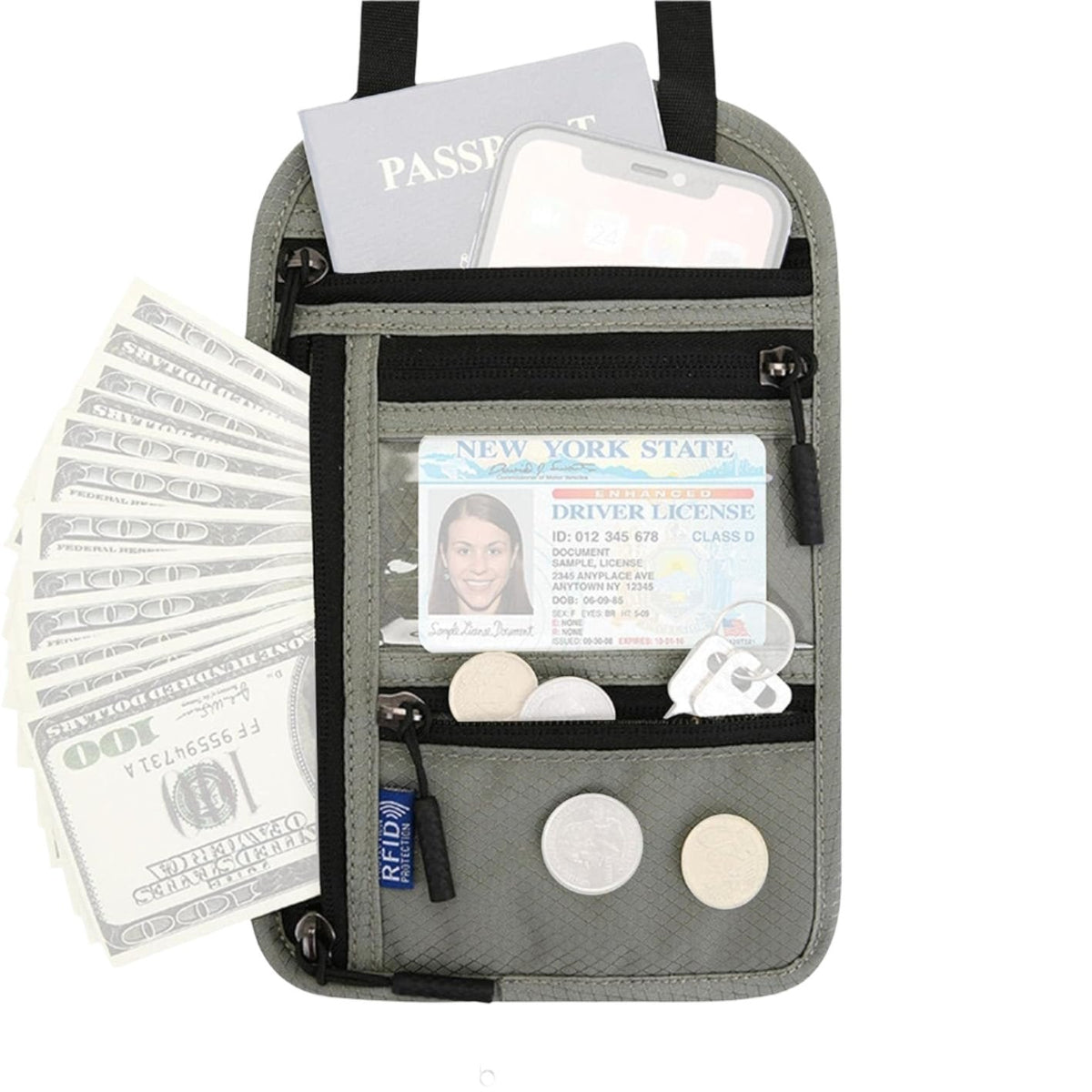 Zaylee | RFID-blocking Travel Neck Wallet 4