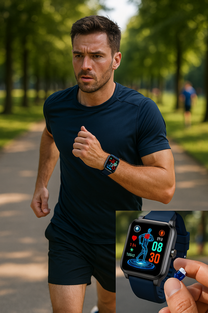 Smartwatch for health & fitness - EKG, blood pressure, heart rate measurement - iOS & Android compatible 1