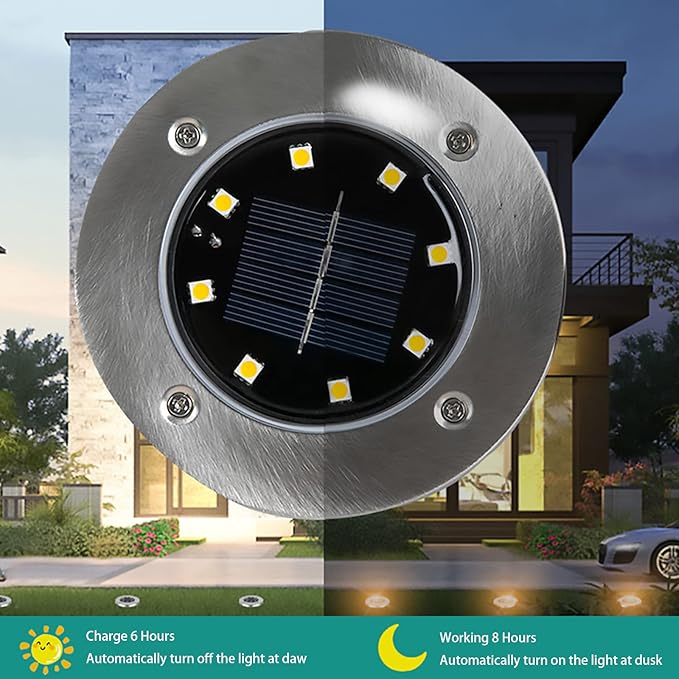 Solar-powered LED garden lights with twilight sensor – weatherproof and energy-efficient for outdoor areas 1