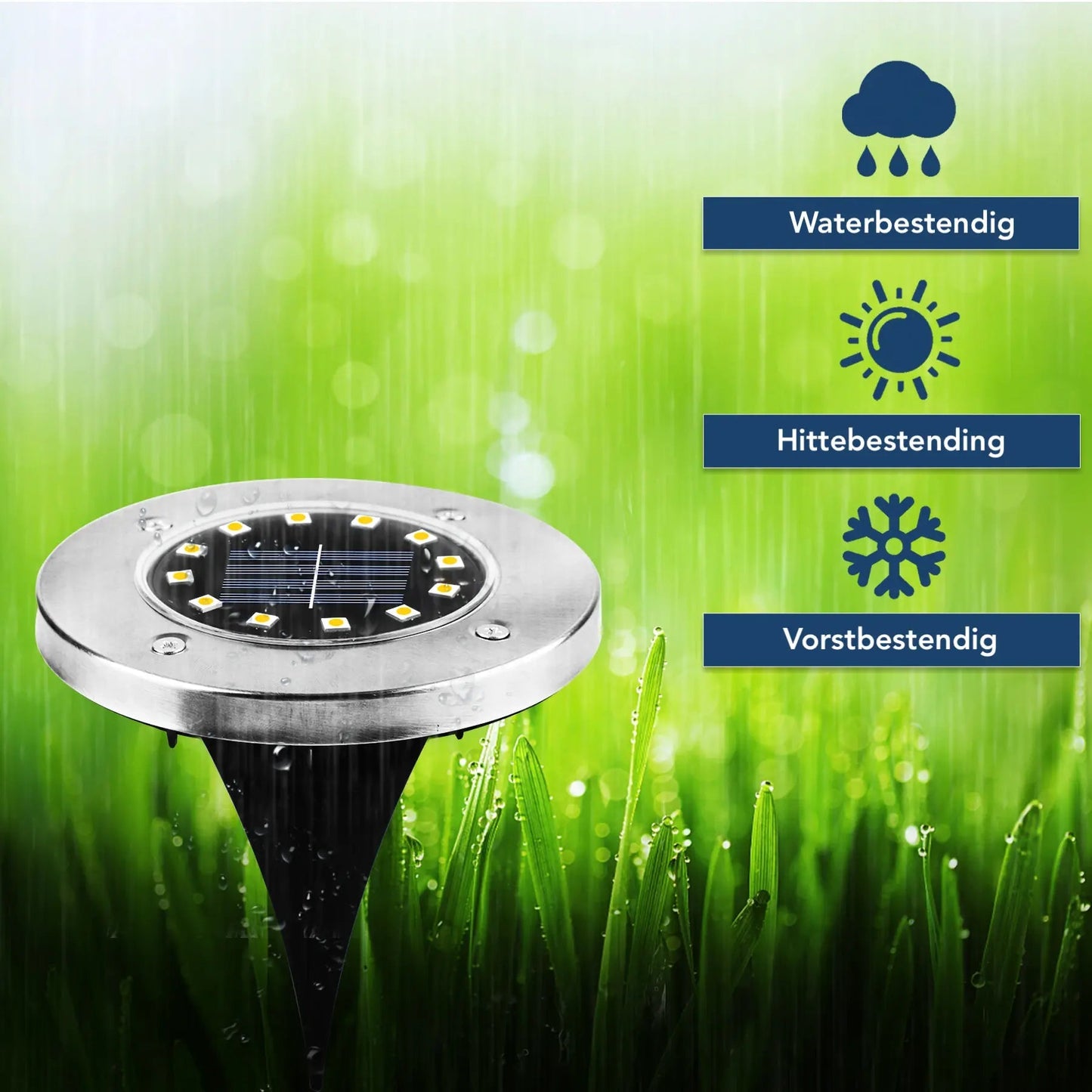 Solar-powered LED garden lights with twilight sensor – weatherproof and energy-efficient for outdoor areas 7