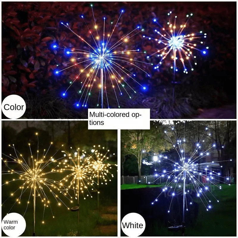 Solar-powered garden lights with flexible copper wire lighting – warm white and RGB LED, waterproof, 100 LEDs, 10 meters long 3