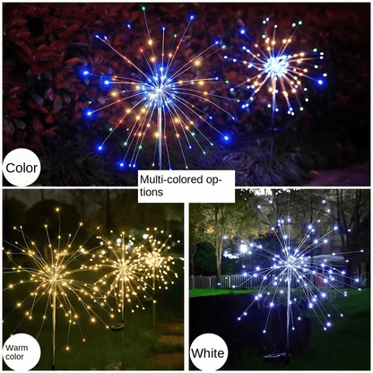 Solar-powered garden lights with flexible copper wire lighting – warm white and RGB LED, waterproof, 100 LEDs, 10 meters long 3