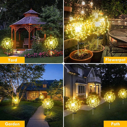 Solar-powered garden lights with flexible copper wire lighting – warm white and RGB LED, waterproof, 100 LEDs, 10 meters long 6