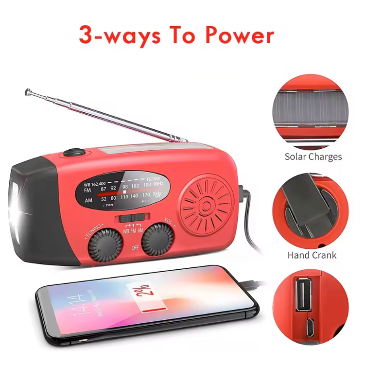 SolarWave | Solar-Powered Emergency Hand Crank Radio for Outdoor Use 5