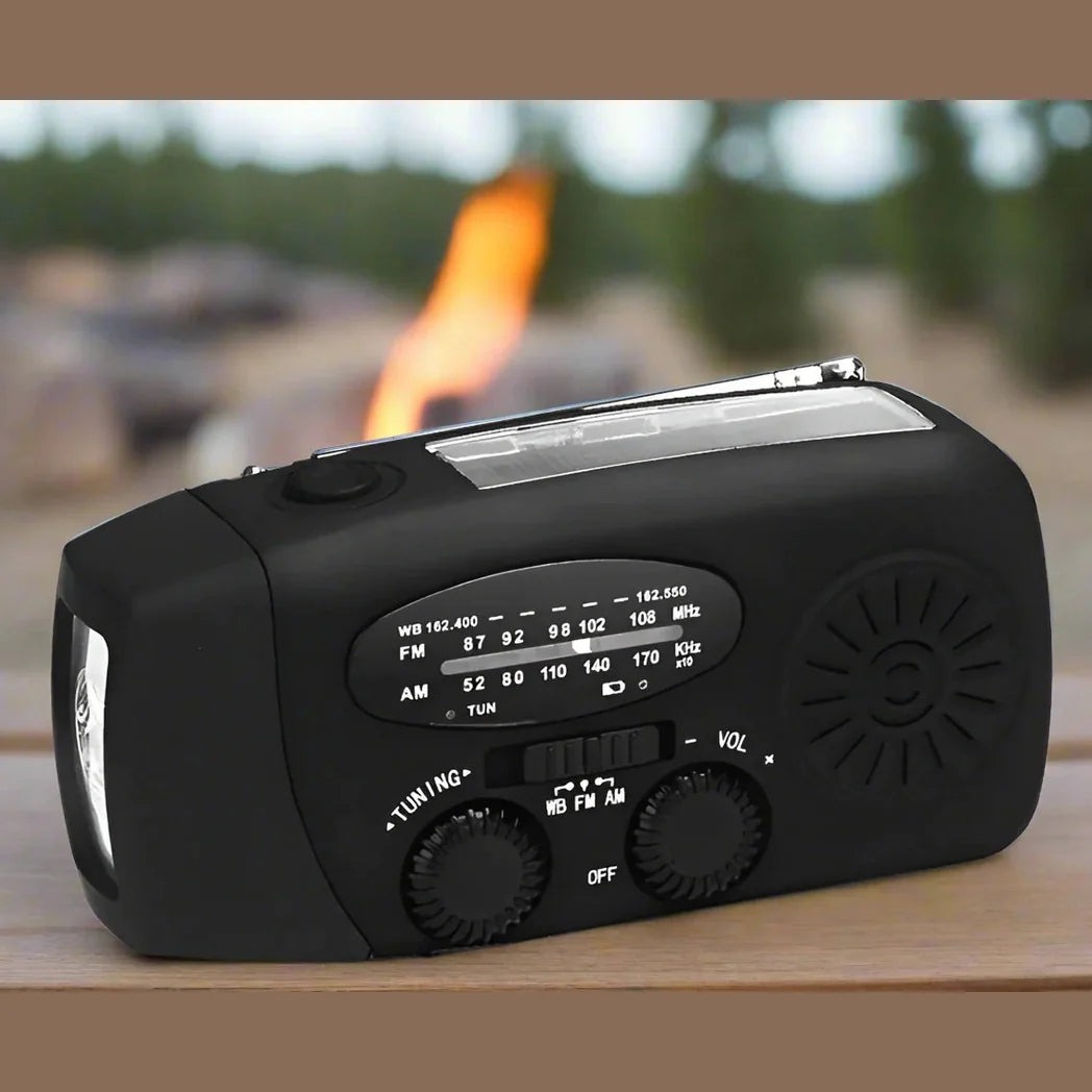 SolarWave | Solar-Powered Emergency Hand Crank Radio for Outdoor Use 9