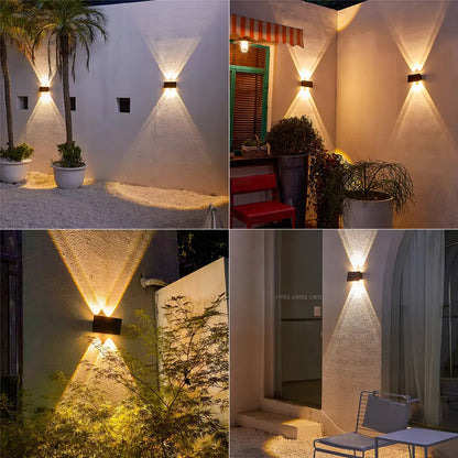 Solar Wall Lamp Waterproof with Up and Down Light for Garden, Stairs and Fences – Solar Powered Outdoor Lighting 1