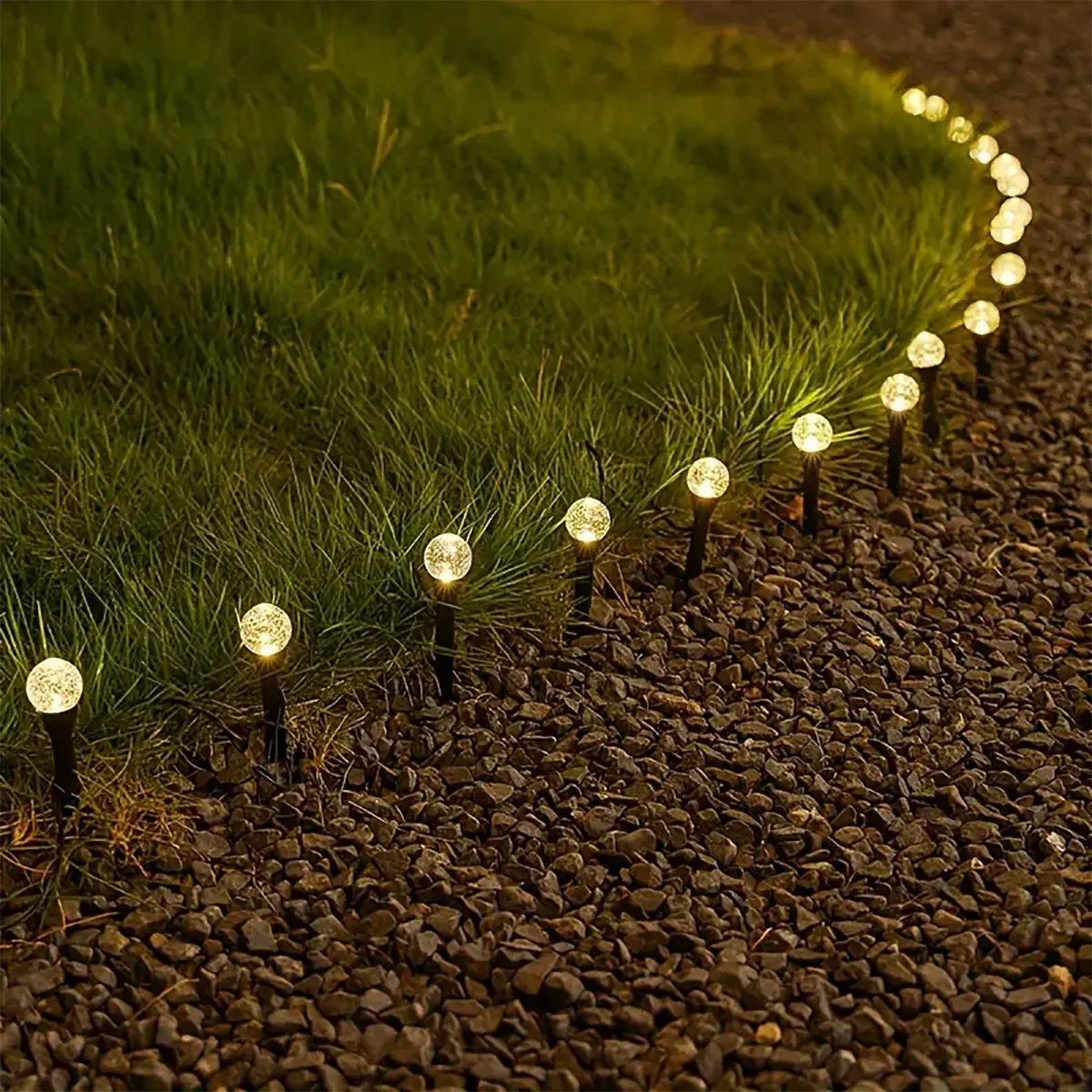 Solar garden lights with 30 LEDs – Weatherproof mini lights in warm white with 8 lighting modes for outdoor areas 1