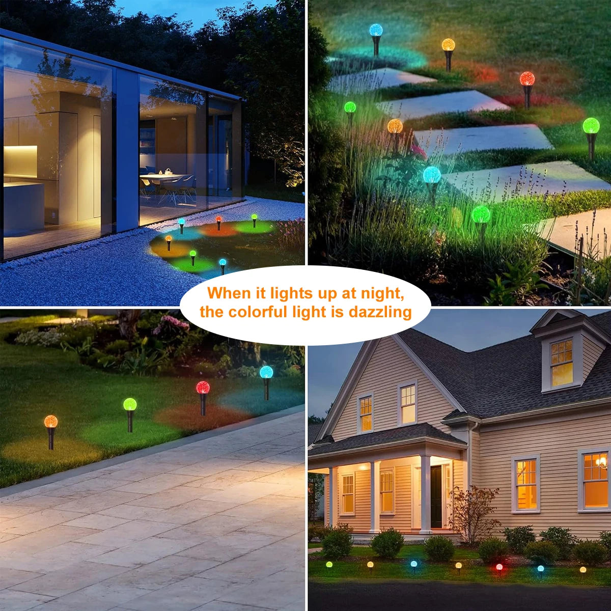 Solar garden lights with 30 LEDs – Weatherproof mini lights in warm white with 8 lighting modes for outdoor areas 5