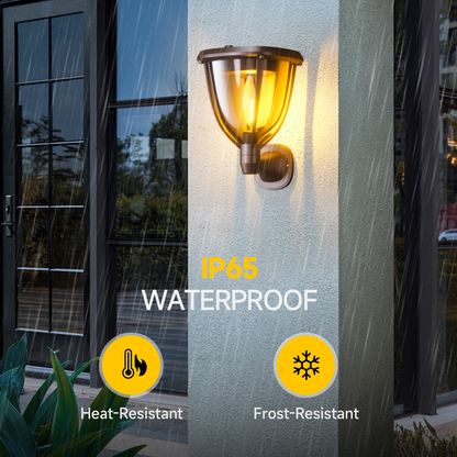 Solar outdoor wall light with motion detector – weatherproof, energy-efficient, warm white, easy wall mounting, IP65 protection 4
