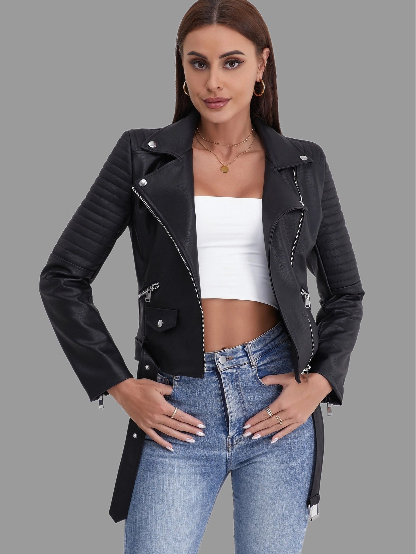 Sophia | Trendy Biker Jacket 4