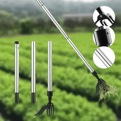 Stainless Steel Adjustable Long Handle Detachable Weed Puller 1