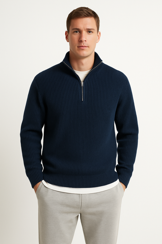 Stephen | Essential Quarter-Zip Knit Sweater 0