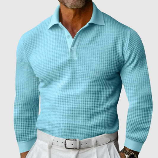 Steve | Elite Texture Knit Polo Long Sleeve 0