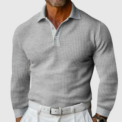 Steve | Elite Texture Knit Polo Long Sleeve 1