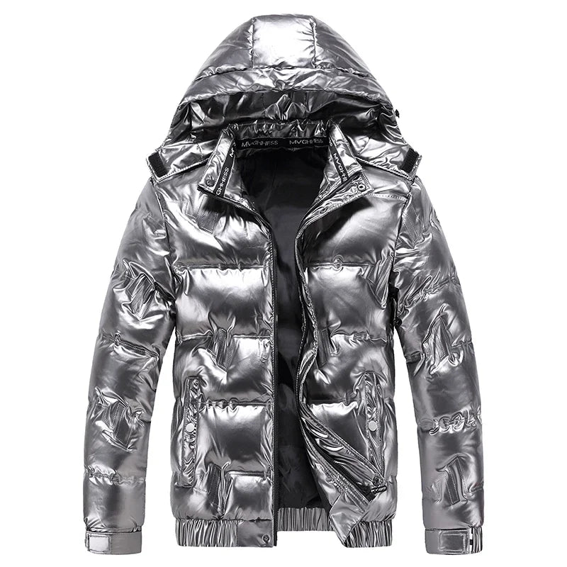 Stylish men's down jacket with hood | Winter 2