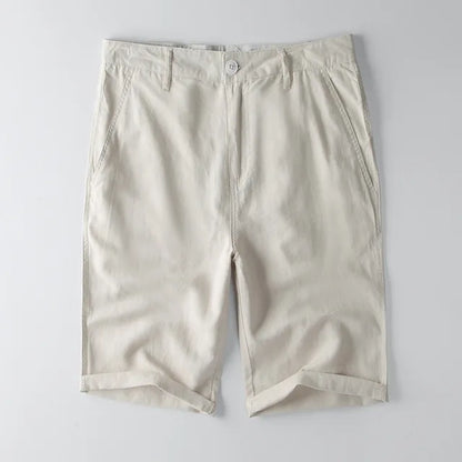  Men’s Casual Shorts – Cotton Linen Blend – Relaxed Fit – Knee Length with Pockets-5