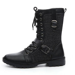 Men's lace-up boots with buckle closure-3