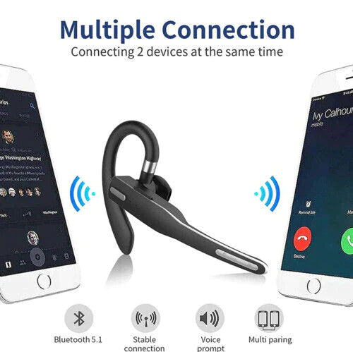 Trucker Dual Mic Wireless Bluetooth 5.1 Noise Cancelling Headset/Earpiece 1