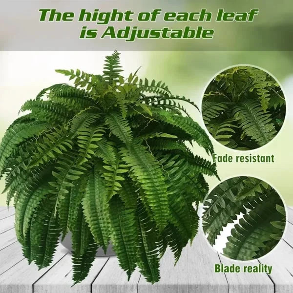 UV-Resistant Lifelike Artificial Boston Fern – Perfect for Outdoor Décor 4