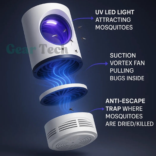 UV Light Insect Trap - Indoor/Outdoor Mosquito & Fly Killer for Effective Pest Control Solutions 6