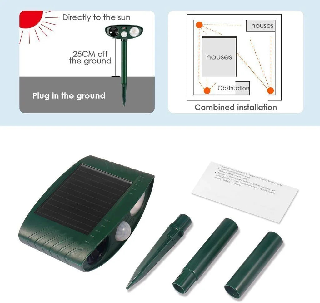 Ultrasonic Chipmunk Repeller - Solar Powered - Get Rid of Chipmunks in 48 Hours 5