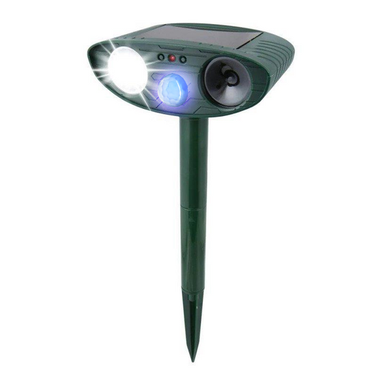 Ultrasonic Rabbit Repeller – Solar Powered and Flashing Light – Get Rid of Rabbits 0