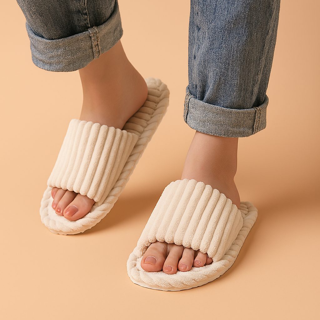 Unisex Open-Toe Indoor Slippers | Warm Non-Slip Home Shoes 4