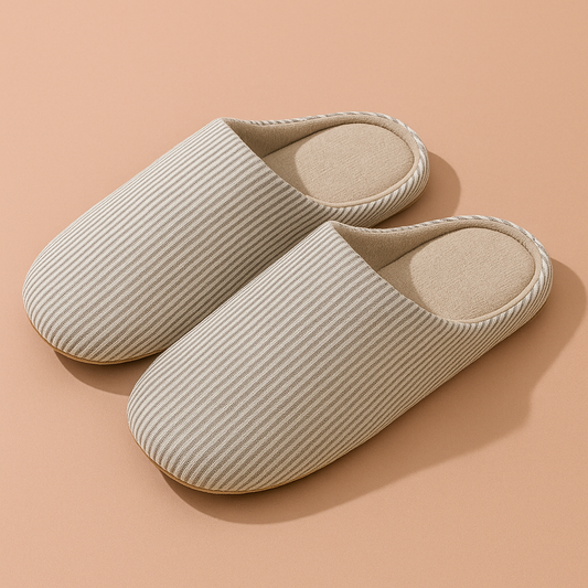 Unisex Striped Slippers for the Home | Comfortable Home Shoes 0