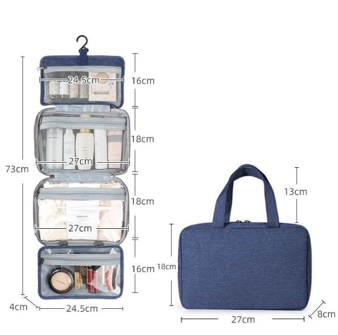 Sam | Compact & Spacious Travel Toilet Organizer with Multiple Compartments