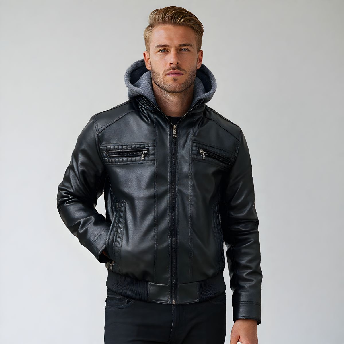 Liam | Bold & Stylish Men's Biker Jacket-4
