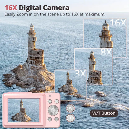 Vintage digital camera with 1080p video recording -light and portable retro photography camera 4