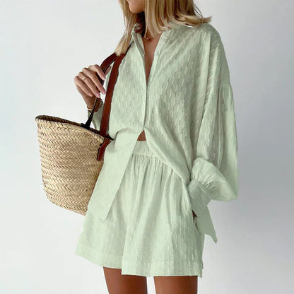  FREYA | Casual Breathable Blouse and Short Set-6