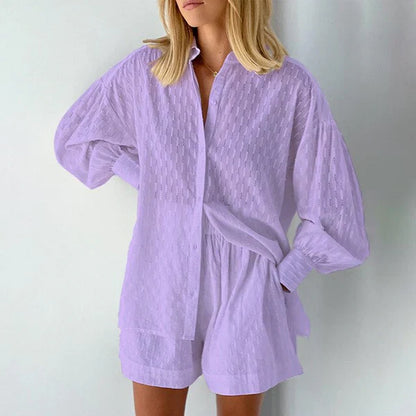  FREYA | Casual Breathable Blouse and Short Set-2