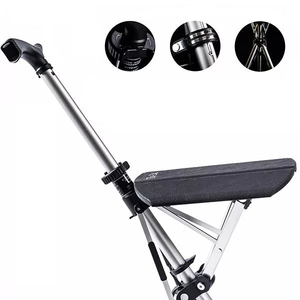 Walking Stick with Seat - Portable Folding Cane Chair for On-the-Go Comfort | Mobility Support 2