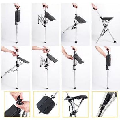 Walking Stick with Seat - Portable Folding Cane Chair for On-the-Go Comfort | Mobility Support 5