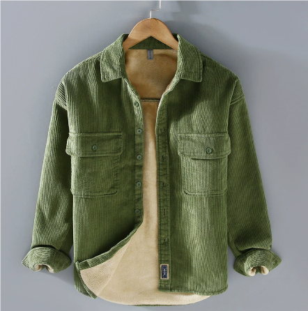 Warm corduroy jacket for men | Long sleeve 1