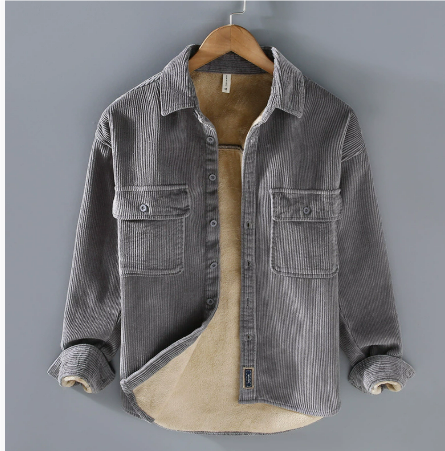 Warm corduroy jacket for men | Long sleeve 3