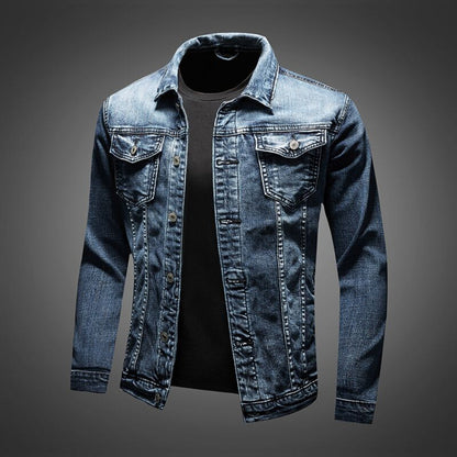 Warm long-sleeved jacket for men | Button down 0