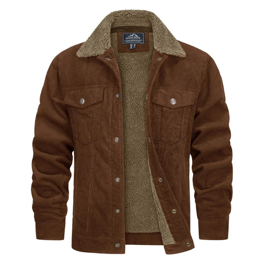 Warm winter jacket for men | Button down 0