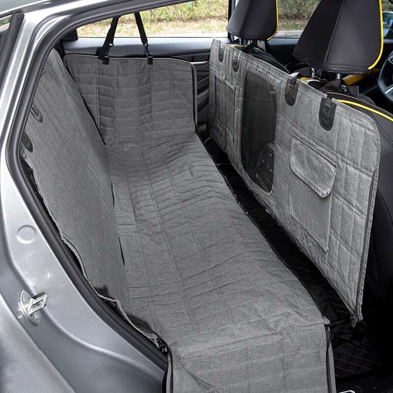 Waterproof Dog Car Seat Cover with Mesh Window 5