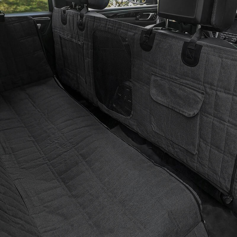 Waterproof Dog Car Seat Cover with Mesh Window 6